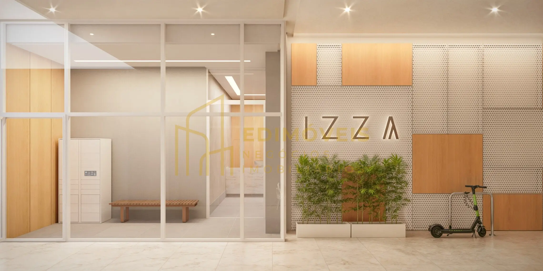 Imagem 1 de 1 Quarto com 78,89 m² e Área Externa Privativa na Praia do Canto — Planta Garden do Izza