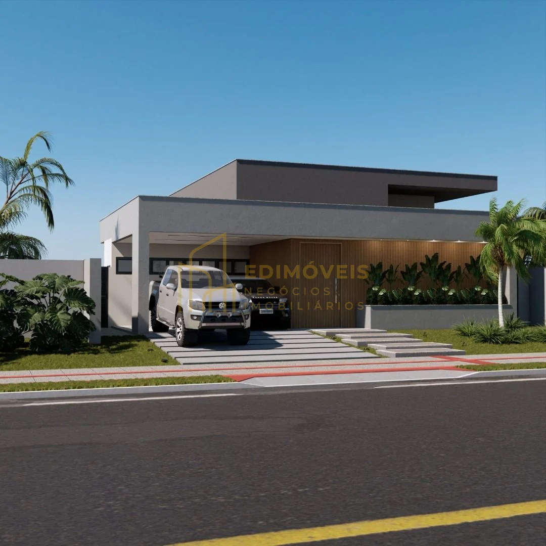 Imagem 1 de Casa linear com 3 suítes, escritório e piscina com deck de 67 m² no Alphaville Jacuhy